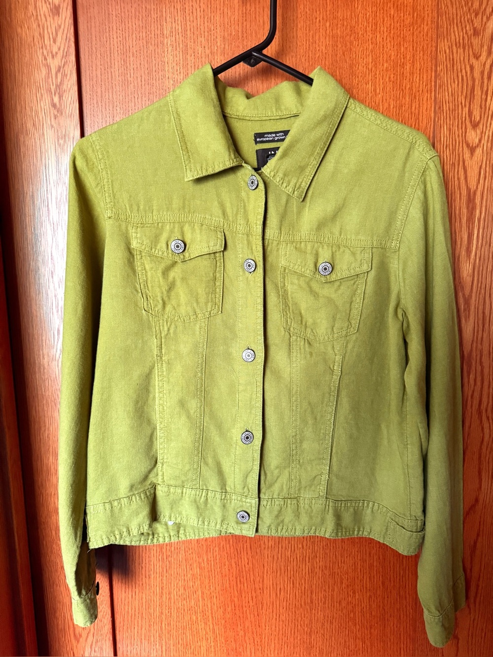 JNY (Jones New York) 100% Linen Chartreuse Jacket - size M
